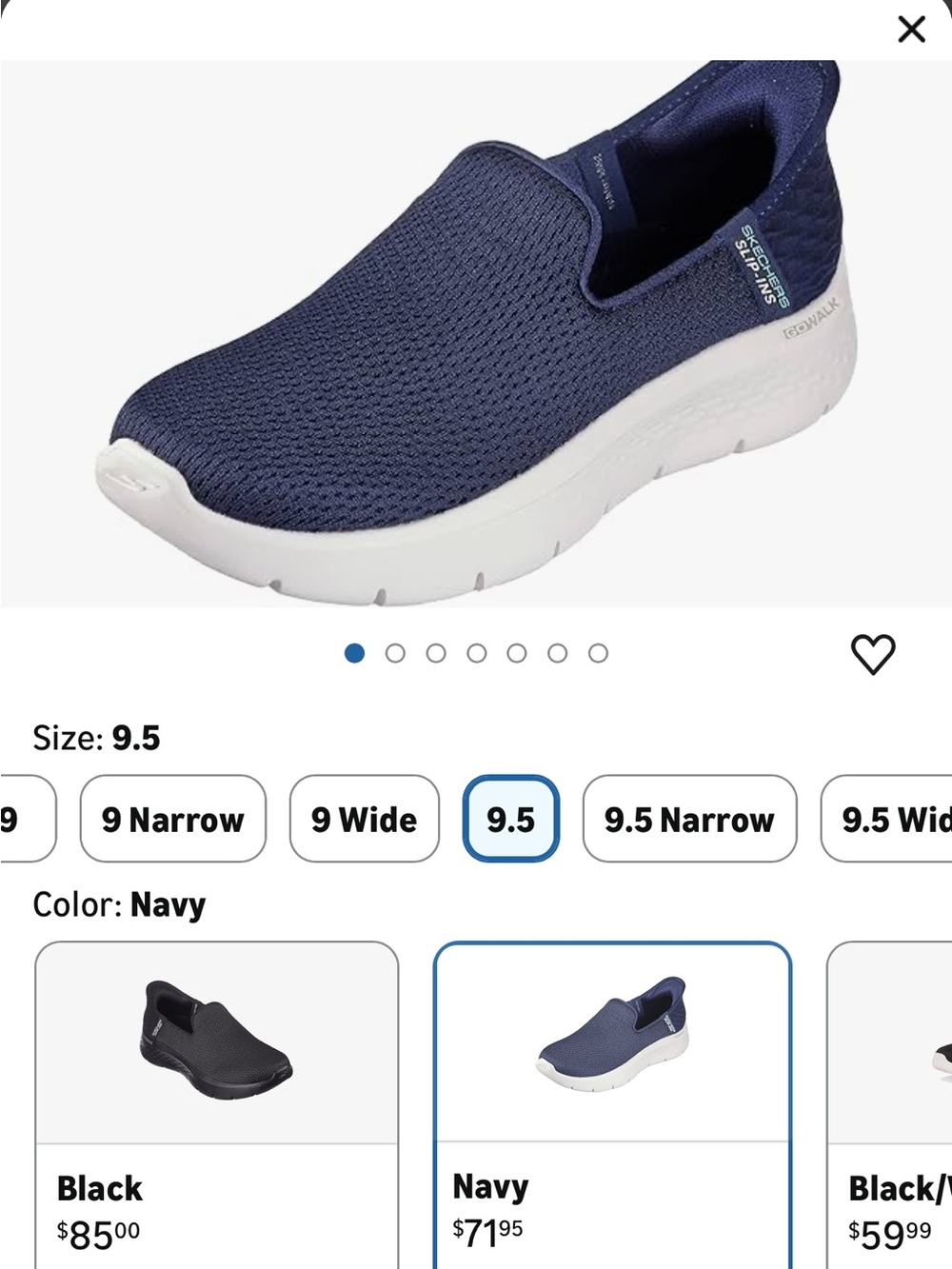 Sketchers Women's Go Walk Navy Blue Slip-On Sneaker Size 9.5, Memory Foam Insole - Picture 8 of 8